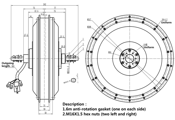 QS 273 V3 72v 8000W Ebike kit  - 72V 5000W Hub Motor Kit recension och pris